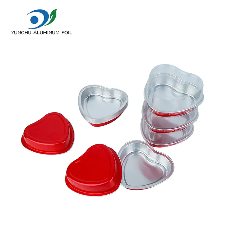 Císte croí-chruthach bácála coimeádáin scragall alúmanaim réidh Císte croí-chruthach bácála coimeádáin scragall alúmanaim réidh