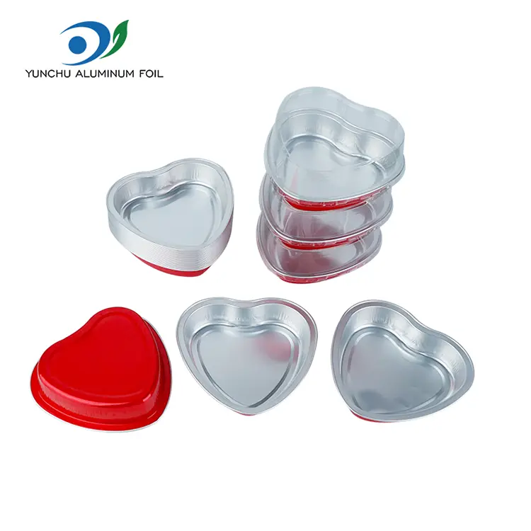 Císte croí-chruthach bácála coimeádáin scragall alúmanaim réidh