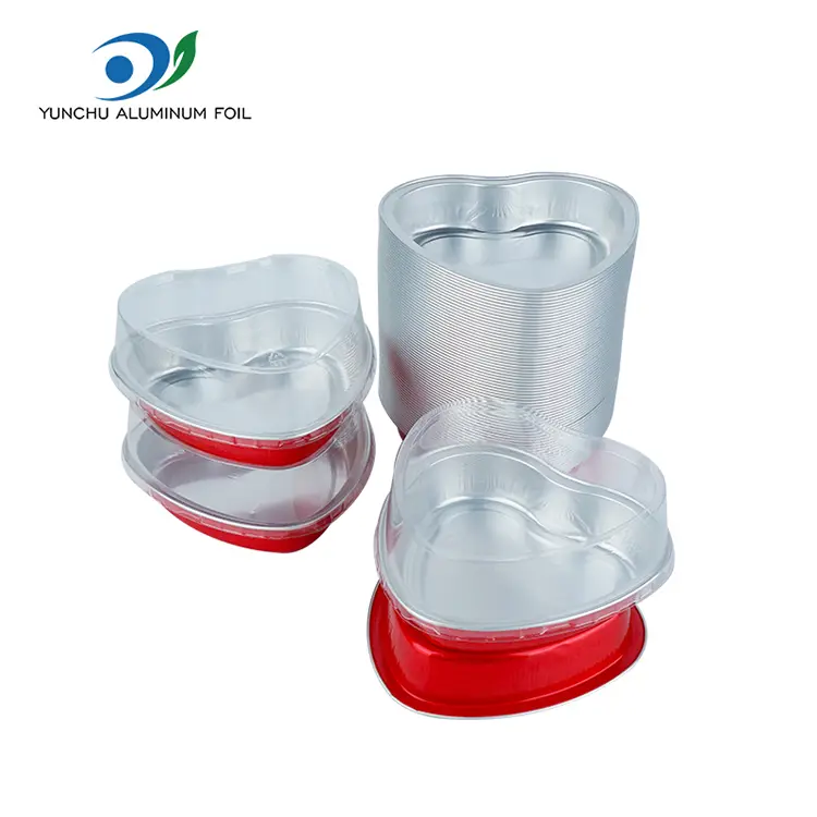 Císte croí-chruthach bácála coimeádáin scragall alúmanaim réidh