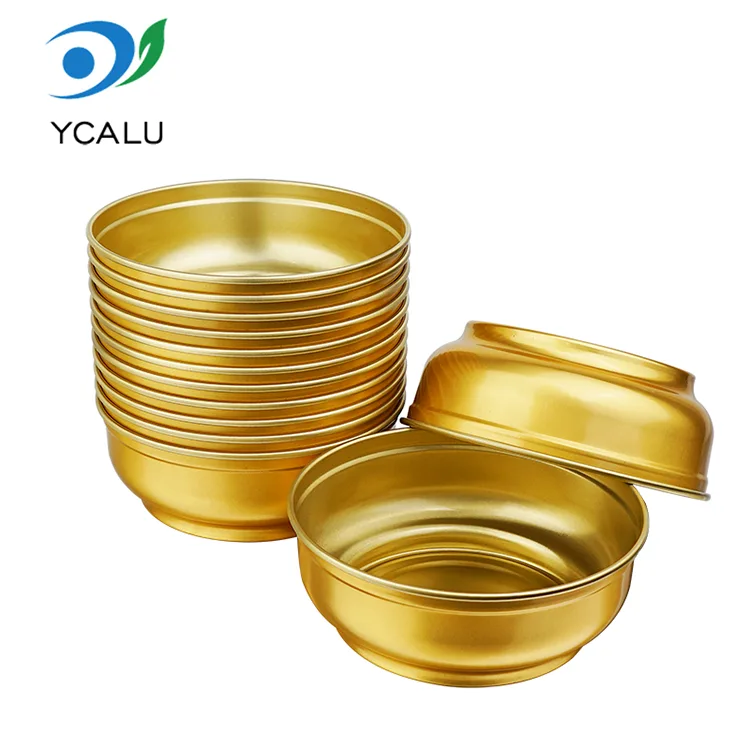 disposable round large capacity gold aluminum foil bowl for catering
