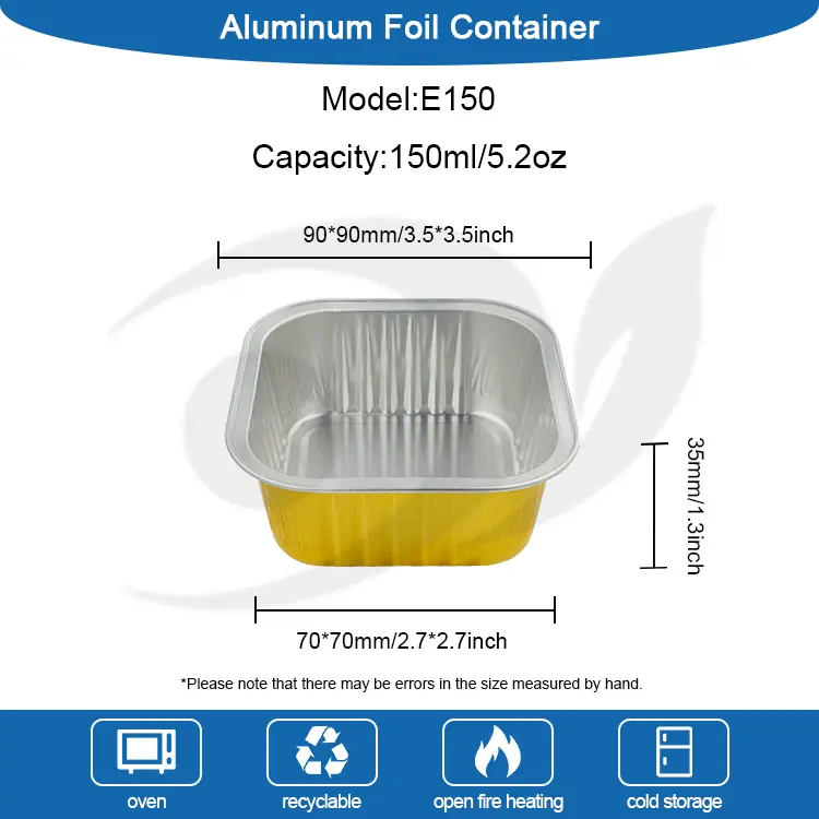 Coimeádáin scragall alúmanaim réidh bácála cearnógach