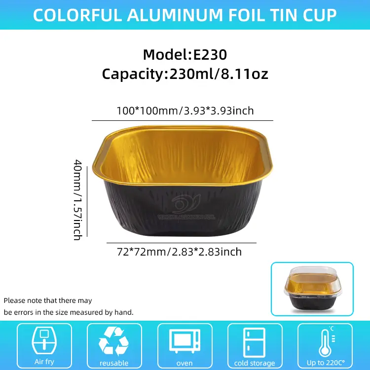 Coimeádáin scragall alúmanaim smoothwall datha cearnógach