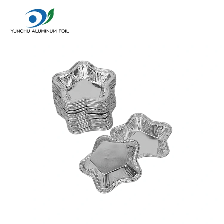 Cupáin scragall scragall alúmanaim réalta-chruthach le haghaidh bácála Coimeádán Bia Scragall Alúmanam