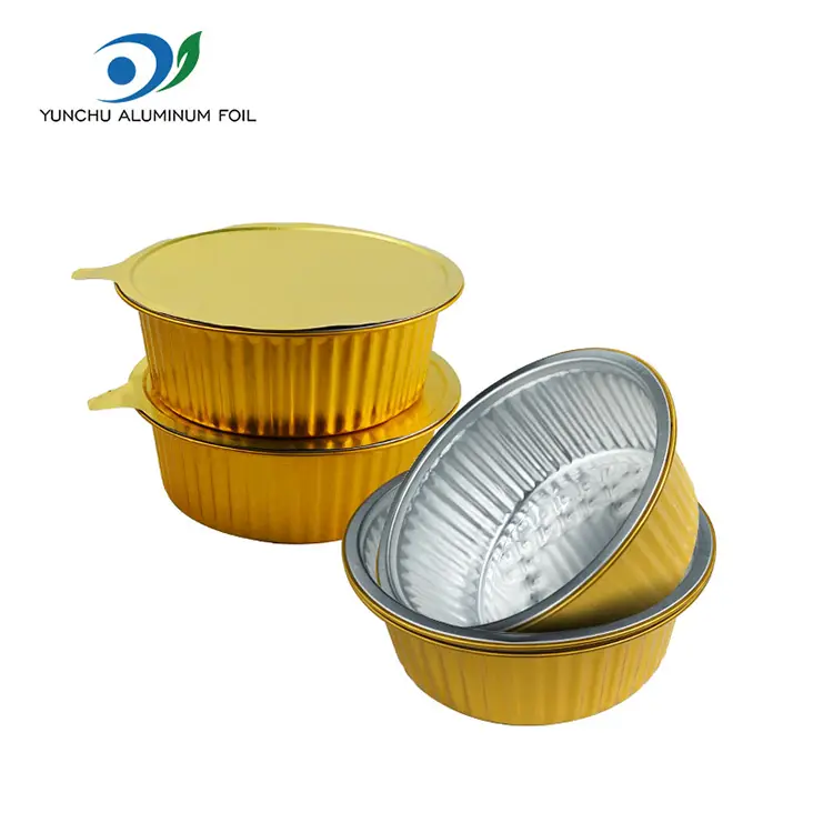 Coimeádáin scragall alúmanaim bhabhta órga pota beag te takeaway Coimeádáin scragall alúmanaim bhabhta órga pota beag te takeaway